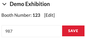 How to edit your booth number